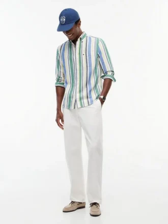 Pantalon chino Flex teint en pièce New York Label