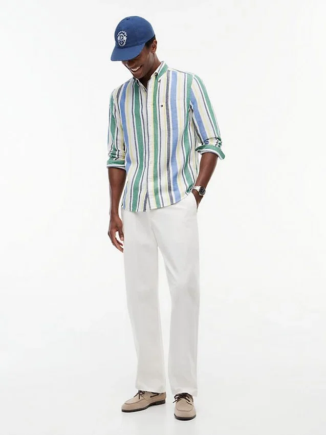 Pantalon chino Flex teint en pièce New York Label Pantalon chino Flex teint en pièce New York Label