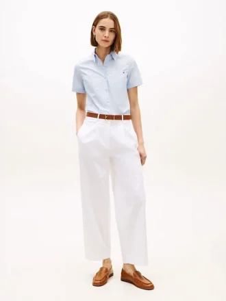 Pantalon chino à plis en sergé
