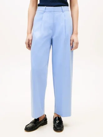 Pantalon chino à plis en sergé