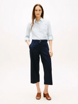 Pantalon chino à taille haute et jambes larges Pantalon chino à taille haute et jambes larges
