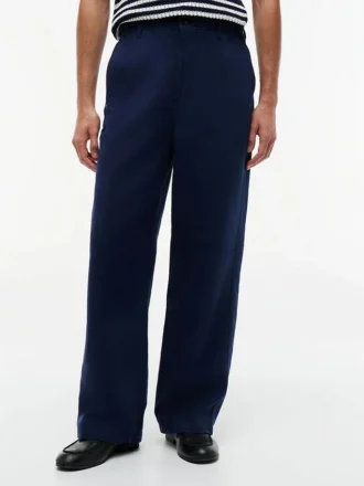 Pantalon chino utilitaire en mélange coton-lin Pantalon chino utilitaire en mélange coton-lin