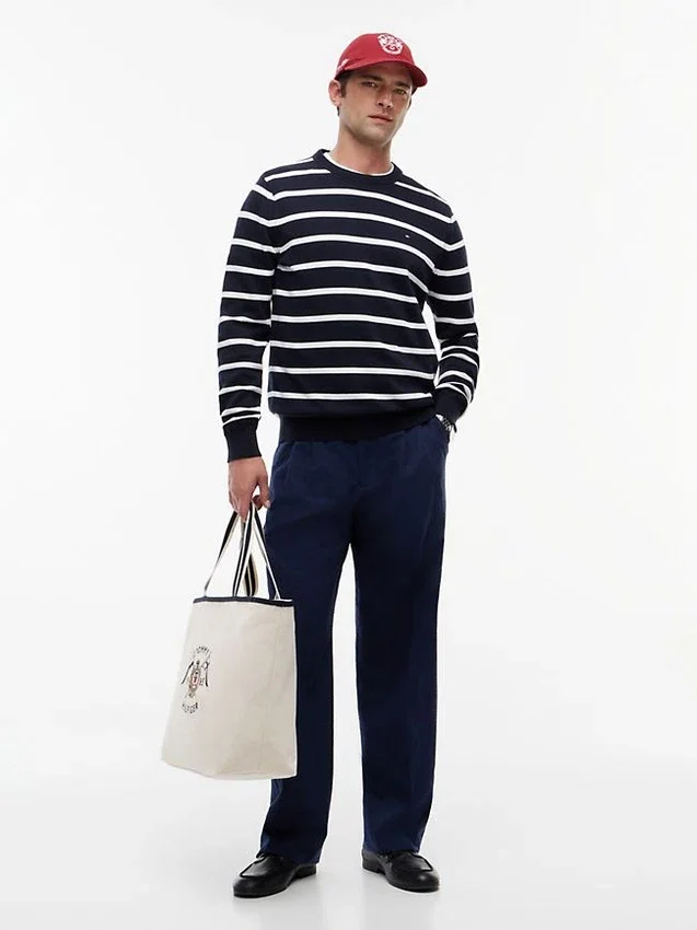 Pantalon décontracté en seersucker léger mélangé laine Pantalon décontracté en seersucker léger mélangé laine
