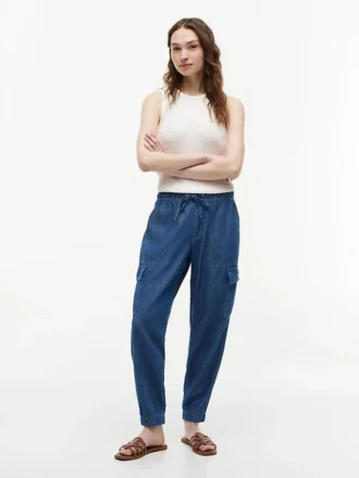 Pantalon de jogging cargo en coton stretch