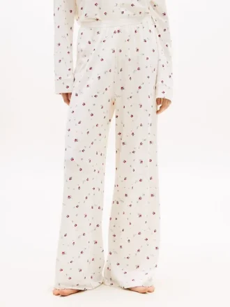 Pantalon de pyjama en jersey à imprimé floral