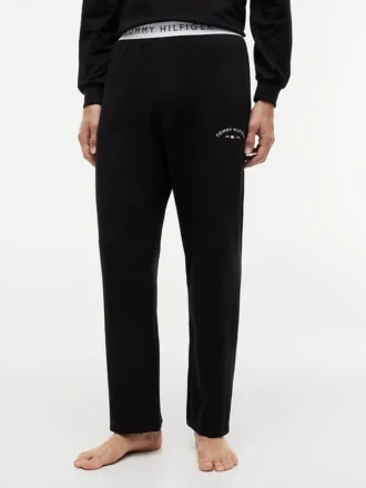 Pantalon de pyjama en piqué avec logo Hilfiger