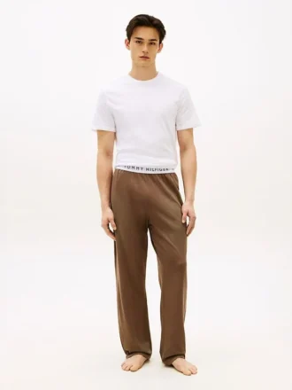 Pantalon de pyjama en piqué avec logo Hilfiger