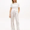Pantalon de pyjama en popeline rayée