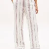 Pantalon de pyjama en popeline rayée