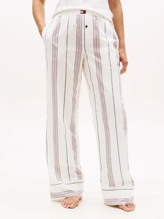 Pantalon de pyjama en popeline rayée