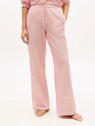 Pantalon de pyjama en seersucker rayé