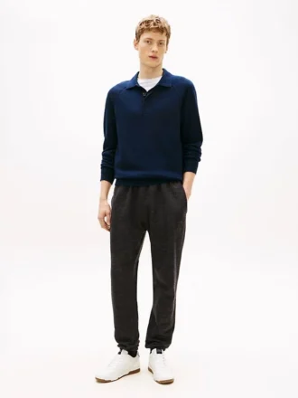 Pantalon de survêtement chiné avec logo Hilfiger Crest