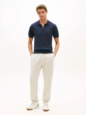 Pantalon de survêtement chiné avec logo Hilfiger Crest