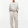 Pantalon de survêtement en tissu éponge à logo script décontracté Pantalon de survêtement en tissu éponge à logo script décontracté
