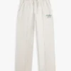 Pantalon de survêtement en tissu éponge à logo script décontracté Pantalon de survêtement en tissu éponge à logo script décontracté