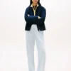 Pantalon de survêtement à jambes larges et intérieur brossé Pantalon de survêtement à jambes larges et intérieur brossé