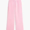 Pantalon de survêtement à jambes larges et intérieur brossé Pantalon de survêtement à jambes larges et intérieur brossé
