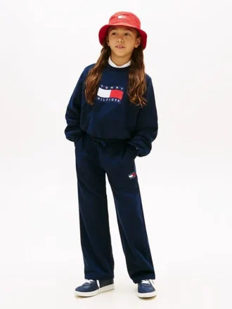 Pantalon de survêtement pour enfant avec logo drapeau ondulé