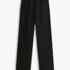 Pantalon droit ajusté en mélange de lin