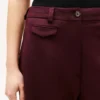 Pantalon droit ample en laine mélangée