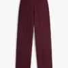 Pantalon droit ample en laine mélangée