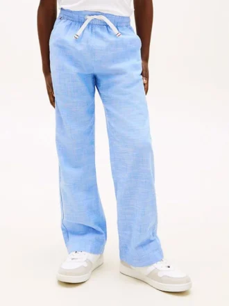 Pantalon à enfiler en coton flammé pour enfant