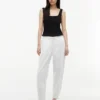 Pantalon à enfiler en mélange lin-coton Pantalon à enfiler en mélange lin-coton