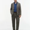 Pantalon fuselé en lin teint en pièce Pantalon fuselé en lin teint en pièce