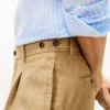 Pantalon fuselé en lin teint en pièce Pantalon fuselé en lin teint en pièce
