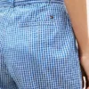 Pantalon fuselé en seersucker vichy avec ceinture Pantalon fuselé en seersucker vichy avec ceinture