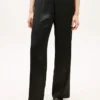 Pantalon large en satin stretch à enfiler Pantalon large en satin stretch à enfiler