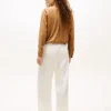 Pantalon large en satin stretch à enfiler Pantalon large en satin stretch à enfiler