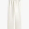 Pantalon large en satin stretch à enfiler Pantalon large en satin stretch à enfiler