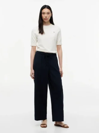 Pantalon léger en lin mélangé à enfiler Pantalon léger en lin mélangé à enfiler