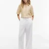 Pantalon léger en lin mélangé à enfiler Pantalon léger en lin mélangé à enfiler