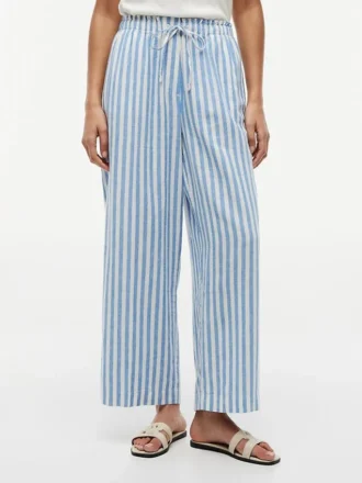 Pantalon léger en lin mélangé à enfiler Pantalon léger en lin mélangé à enfiler