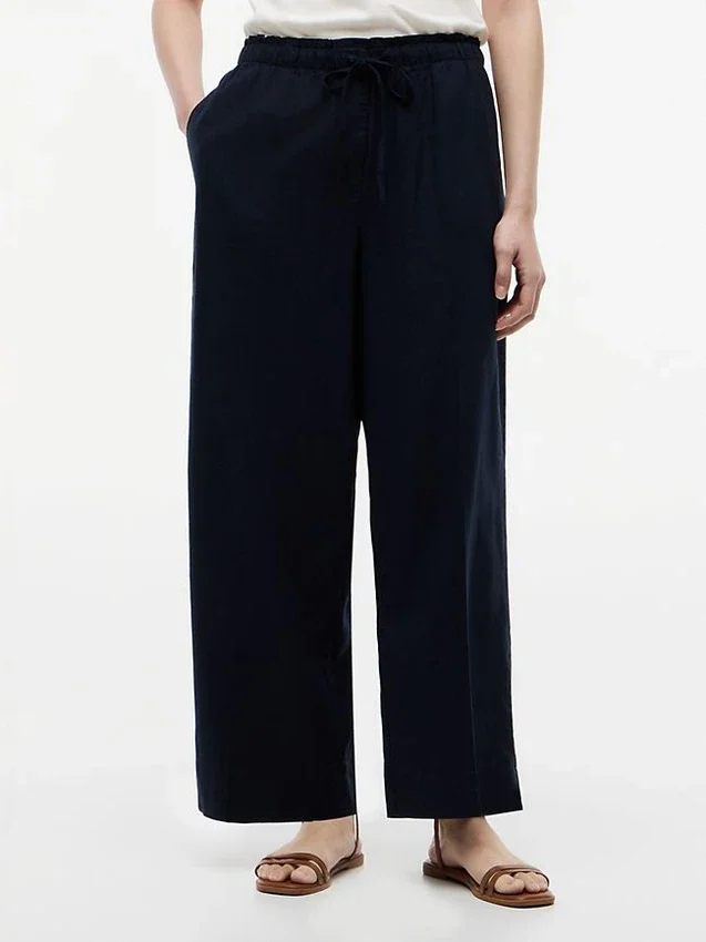 Pantalon léger en lin mélangé à enfiler Pantalon léger en lin mélangé à enfiler