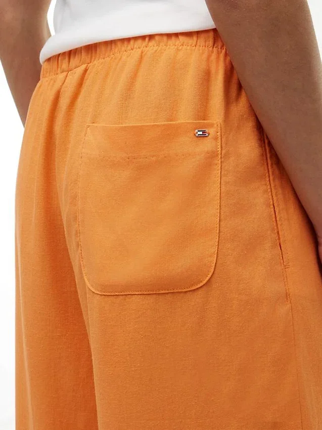 Pantalon léger en lin mélangé à enfiler Pantalon léger en lin mélangé à enfiler