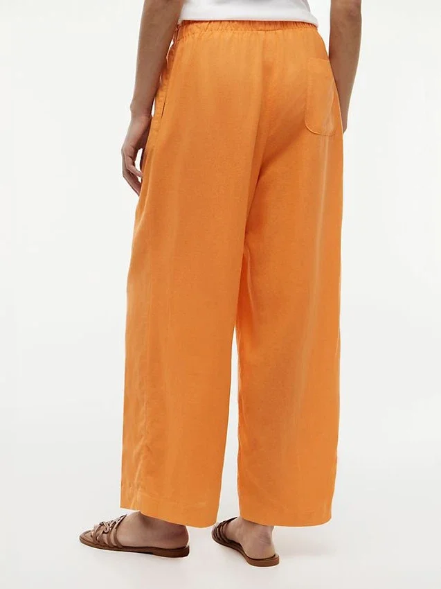 Pantalon léger en lin mélangé à enfiler Pantalon léger en lin mélangé à enfiler