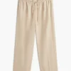 Pantalon léger en lin mélangé à enfiler Pantalon léger en lin mélangé à enfiler