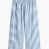 Pantalon léger en lin mélangé à enfiler Pantalon léger en lin mélangé à enfiler