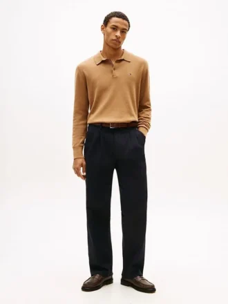 Pantalon à plis coupe décontractée