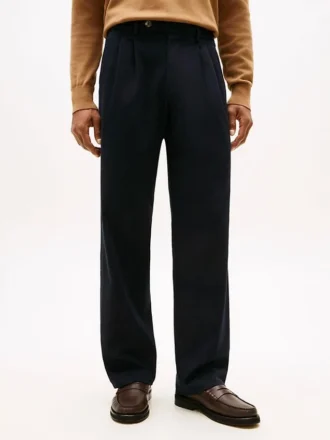 Pantalon à plis coupe décontractée