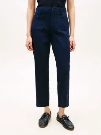 Pantalon à poches en coton stretch