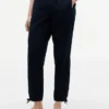 Pantalon sans fermeture en lin et coton