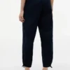 Pantalon sans fermeture en lin et coton