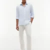 Pantalon sans fermeture à l’entrejambe en mélange coton-lin Pantalon sans fermeture à l’entrejambe en mélange coton-lin