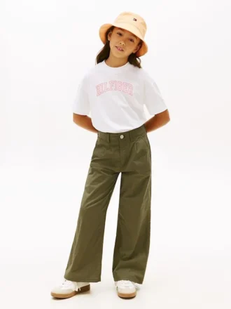 Pantalon taille haute à jambes larges pour enfant