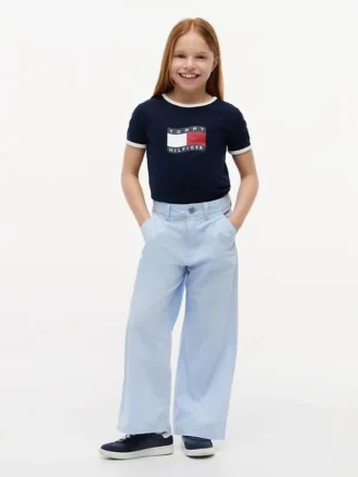 Pantalon taille haute à jambes larges pour enfant