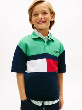 Polo de rugby color block pour enfant